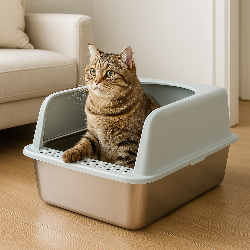 The KittyBox™ (Stainless Steel Litter Box)